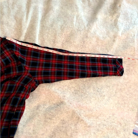J Jill Button up Shirt Red/Navy Blue/Yellow Plaid Women’s Blouse SZ XL NormCore - Picture 7 of 9